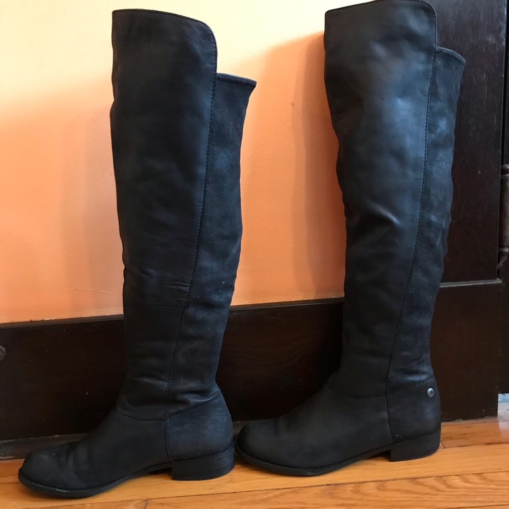 NIB NEW Steve Madden Tall Boots Black Suede 8.5